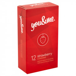 you&me Strawberry Condoms 12ks