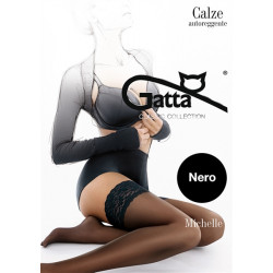 Gatta Michelle 01 - Samodržící punčochy Nero Černá