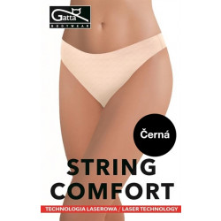 Gatta String Comfort - Bezešvé tanga Černá