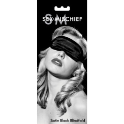 Sex & Mischief Satin Blindfold - Saténová maska na oči Černá