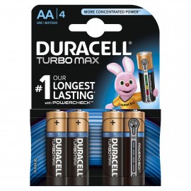 Baterie alkalická Duracell Turbo MAX AA Duralock 4ks