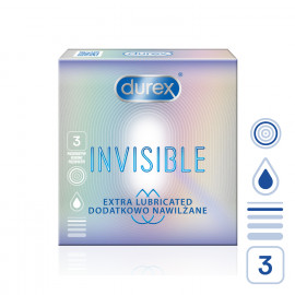 Durex Invisible Extra Lubricated 3 pack