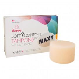 Beppy Soft+Comfort Tampons DRY MAXY - pěnové tampóny bez šňůrky velikost MAXY 8ks