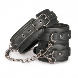Easytoys Fetish Collection Leather Collar With Handcuffs