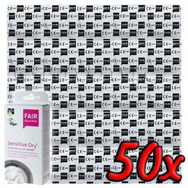 Fair Squared Sensitive Dry - Fair Trade veganske kondomy 50ks