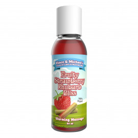 Vince & Michaels Flavored Massage Oil Fruity Strawberry Rhubarb Bliss 50ml