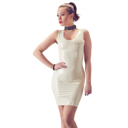 LateX Latex Mini Dress White