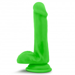 Blush Neo 6 Inch Dual Density Cock with Balls Green