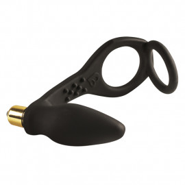 Rocks-Off Ro-Zen 7-Speed - Double Cock Ring with Vibrating Anal Peg