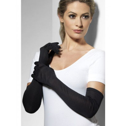 Fever Long Gloves 9363 - Long Black Gloves
