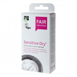 Fair Squared Sensitive Dry - Fair Trade Vegan Condoms 10 pack