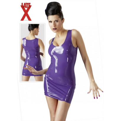LateX Mini Dress - Latex Mini Dress Purple