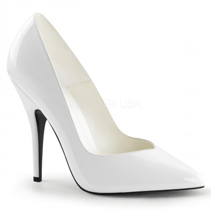 Pleaser Seduce-420V - Women's Sexy Heels White Lacquered