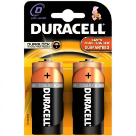 Battery Alkaline Duracell Basic D Duralock 2 pack