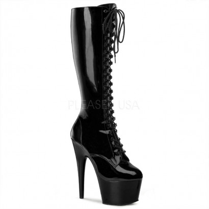 Pleaser Adore-2023 - Women's Boots Black Lacquered