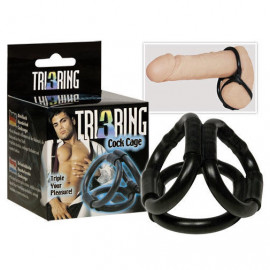 Seven Creations Tri Ring Cock Cage - Cock Ring