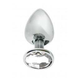 Mai Attraction No.72 Metal Plug with Stone S Silver