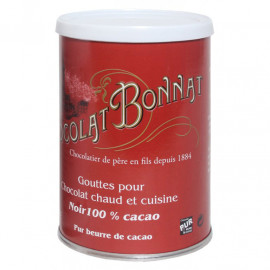 Bonnat Boite Gouttes 100% de Cacao 250g