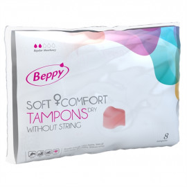 Beppy Soft+Comfort Tampons DRY - Penové tampóny bez šnúrky 8ks