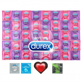 Balíček Durex High Pleasure - 42 kondómov + 2x lubrikačný gél Pasante