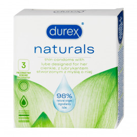 Durex Naturals 3 pack