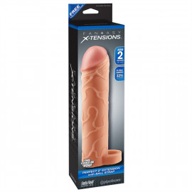 Pipedream Fantasy X-tensions Perfect 2" Extension with Ball Strap - Premium penis sleeve