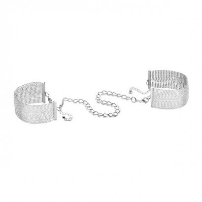 Bijoux Indiscrets Magnifique Metallique Chain Handcuffs Silver - Silver Decorative Metal Handcuffs
