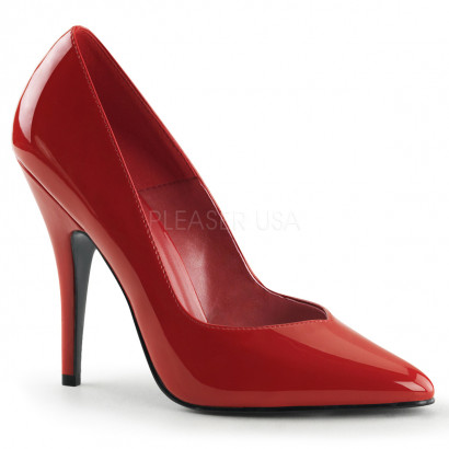 Pleaser Seduce-420V - Women's Sexy Red Patent Pumps