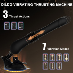 Paloqueth Vibrator Fuck Machine with Suction Cup Black