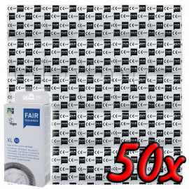Fair Squared XL 60 - Fair Trade Vegan Condoms 50 pack