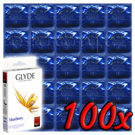 Glyde Blueberry - Premium Vegan Condoms 100 pack