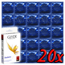 Glyde Blueberry - Premium Vegan Condoms 20 pack