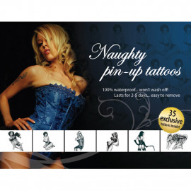 AdultBodyArt Tattoo Set Naughty Pin-Up - nem tartós tetováló szett
